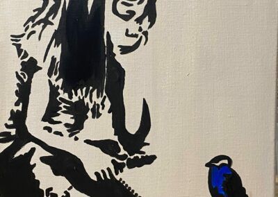 La fillette et l’oiseau bleu